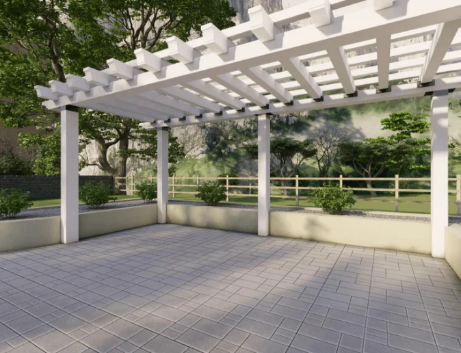 pergola-with-pavers-3d-illustration